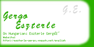 gergo eszterle business card